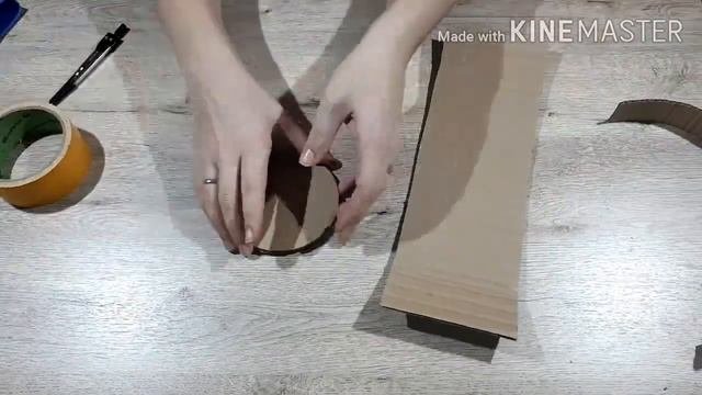Поделки из картона своими руками. Круглая основа для шкатулки