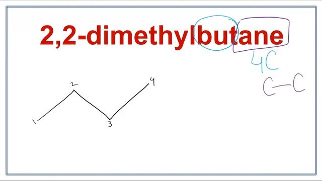 How to draw the structure for 2,2-dimethylbutane | Alkanes | Organic Chemistry смотреть онлайн