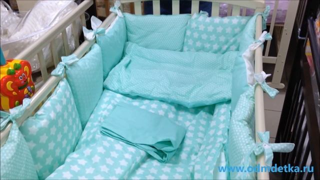 Комплект в кроватку "12 месяцев" 6 предметов (поплин) смотреть онлайн