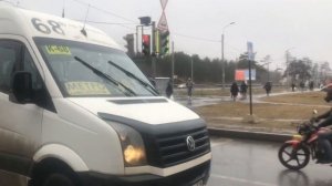 "Поворачивает на Пилютова!*" Микро-автобус Брабиль-2255 (Volkswagen Crafter) №19