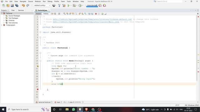 Factorial Program in JAVA using NetBeans IDE || Factorial program using For Loop смотреть онлайн