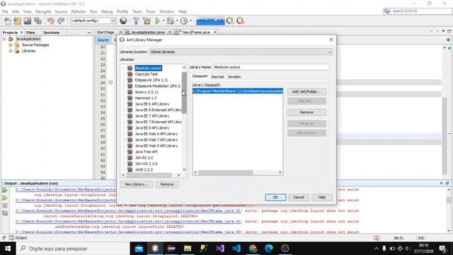 Resolvido: NetBeans Not Found Org.jdesktop.layout.GroupLayout