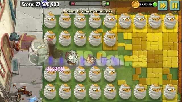 PvZ 2 Hard Challenge - 100 Plants Max Level Vs Team Lost City Zombies Level 15 - Who will win? смотреть онлайн