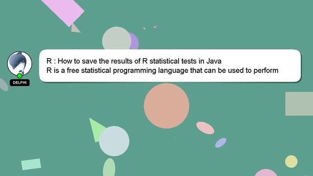 R : How to save the results of R statistical tests in Java смотреть онлайн