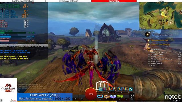 Asus Vivobook OLED (K513) - Guild Wars 2 Gameplay Benchmark (i5-1135G7, Iris Xe) смотреть онлайн