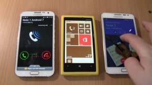 Incoming call&Outgoing call at the Same Time Samsung Galaxy Note 1  Android 7+Note 2+Nokia Lumia 92