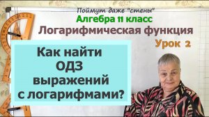 ОДЗ логарифма. ОДЗ выражений с логарифмами. Алгебра 11 класс