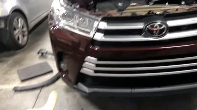 2019 Toyota Highlander front bumper removal смотреть онлайн