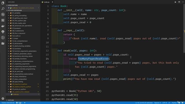02 - A Full Python Refresher - 034 Custom error classes смотреть онлайн
