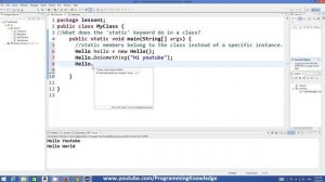 Java Tutorial For Beginners 21   'static' keyword in Java