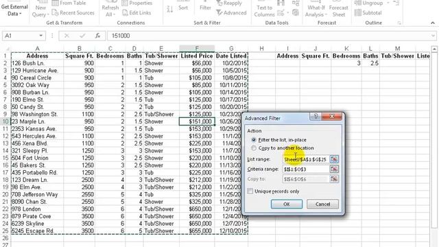 Excel 2016: Advanced Filter & Macros