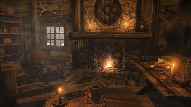 Fireplace Sounds with Howling Wind | 2 Hours смотреть онлайн