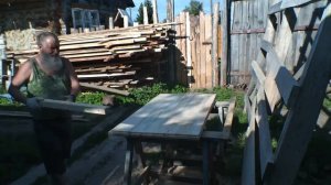 Заработок на селе, Изготовление стола для бани своими руками.