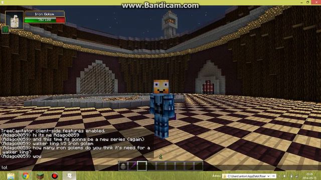 minecraft Mod battles Walker king VS Iron golem смотреть онлайн