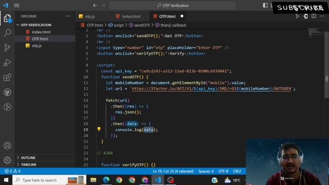 2Factor OTP Verification in HINDI. In this video you will learn how to use 2Factor API javascript.