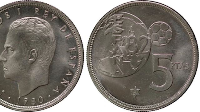 ?MONEDA con ERROR muy VALIOSO ? Moneda de 5 pesetas MUNDIAL del 82 | PESETAS El Mundo de las Moneda смотреть онлайн