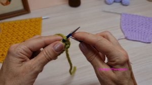 Новый узор из 2 петель спицами.