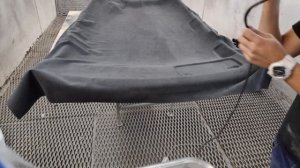 Перетяжка потолка в алькантару Mitsubishi Outlander. Таймлапс