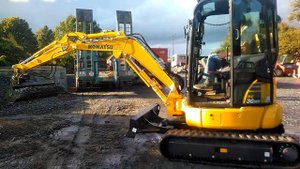 Тест мини-экскаватора KOMATSU PC 30 MR