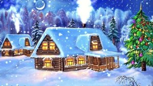 Футаж Зимние домики. Красивый фон для монтажа