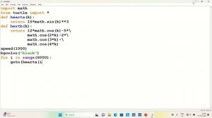 create a heart in python (idle)