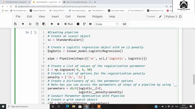 Logistic Regression model with Pipeline & GridSearch implementation for classifying fake Banknotes. смотреть онлайн