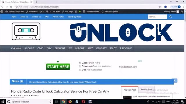 Blaupunkt Radio Code Calculator For Removing The Screen Lock On Any Car Radio Device смотреть онлайн