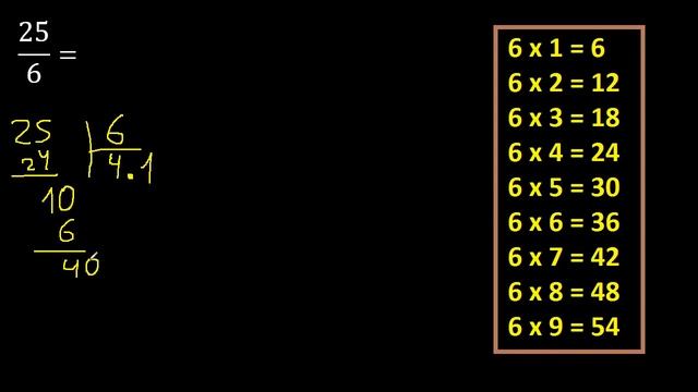 convertir 25/6 a decimal , transformar fracciones a decimales , de fraccion a decimal, como смотреть онлайн