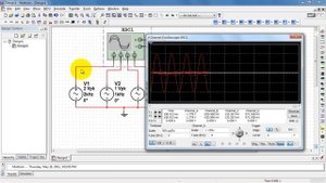NI Multisim: Four-channel oscilloscope