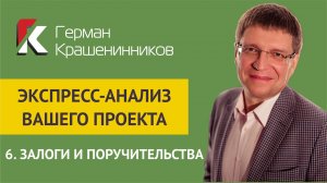 Экспресс-анализ вашего проекта 6.Залоги и поручительства