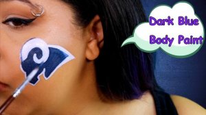 How to Draw Los Angeles Rams Logo with Face Paint (NoBlandMakeup)