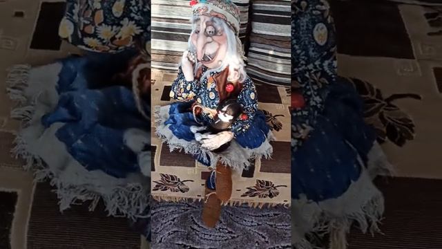 РОСТОВАЯ КУКЛА. Баба ЯГА. КУКЛА ИЗ КАПРОНА.Чулочная кукла #shorts