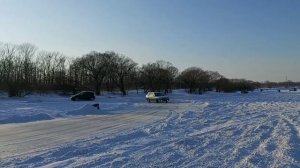 TOYOTA SPRINTER CARIB АЕ 95 1990 года. Дрифт по снегу .