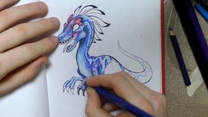Speed paint. рисуем динозавра. велоцераптор. Art