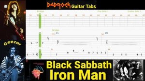 Iron Man - Black Sabbath - Guitar + Bass TABS Lesson