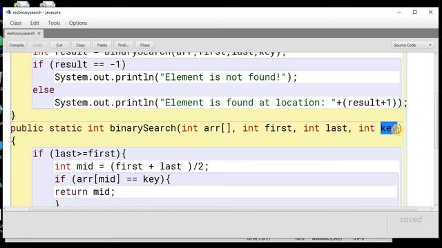 Binary Search Using Recursion Java Program