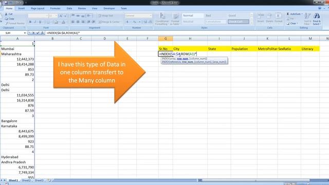 How to split a long column into multiple columns in Excel смотреть онлайн