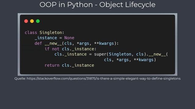 Python OOP - Constructor methods verstehen | __init__ vs. __new__ | Object Lifecycle deep dive