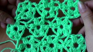 Безотрывное вязание крючком. Образец 1