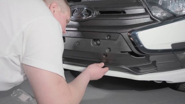 Установка заглушки бампера нижней на зиму ArtForm для LADA Granta FL / ЛАДА Гранта ФЛ с 2018 г.в. смотреть онлайн