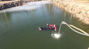 Испытание костюма-поплавка