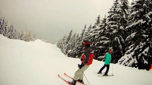 Jasná Chopok СПУСК С ГОРЫ НА ГОРНЫХ ЛЫЖАХ СЛОВАКИЯ НИЗКИЕ ТАТРЫ