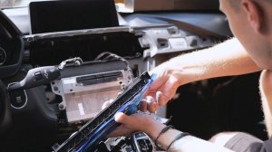 DIY BMW f30 f32 установка рестайлинговой (LCI) рамки климата || LCI climate cover install