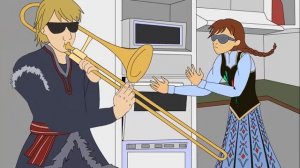 Холодное Сердце - Пока Эльзы нет дома, Кристоф и Анна, зажигают