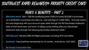 Southwest Rapid Rewards PRIORITY Credit Card Review!