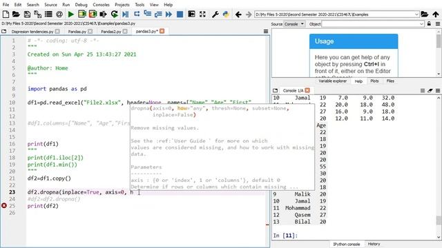 Lecture 2-5-2021 python data science dropna method смотреть онлайн