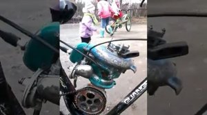 велосипед с б/пилы дружба и машинка из хлама