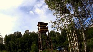 Вышка для охоты на кабана и медведя//Tower for hunting wild boar and bear