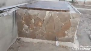 Укладка природного камня на цокол...