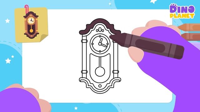 Как нарисовать настольные часы | ?️? Рисовать легко и понятно | |Dino Sing, Play, Learn смотреть онлайн